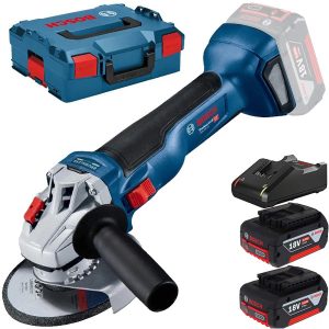 Amoladora Bosch GWS 18V-10 con 2 Baterías 4.0Ah