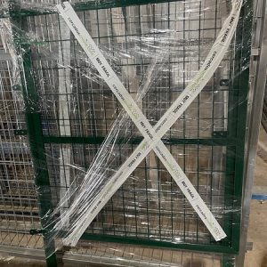 Puerta peatonal para malla simple torsión lacada verde 1,25 metros alto