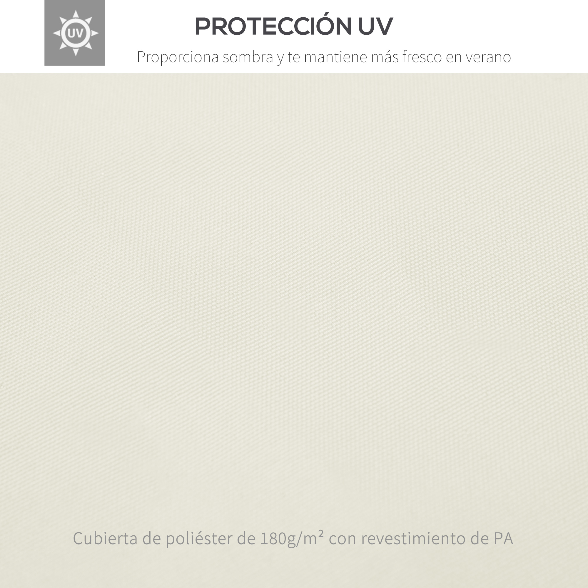 Outsunny Techo de Repuesto 4×3 m para Cenador de Jardín 2 Niveles Transpirable con 8 Orificios de Drenaje Cubierta Superior de Reemplazo para Pabellón Gazebo Exterior Beige - Imagen 4