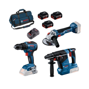 Kit Bosch GSR 18V-55 + GBH 18V-24 C + GWS 18V-10