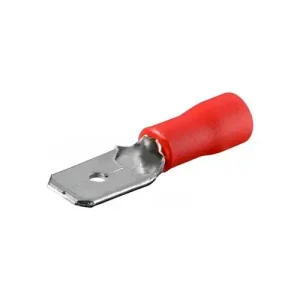Terminal Preais. Pala Macho 6.3Mm Rojo