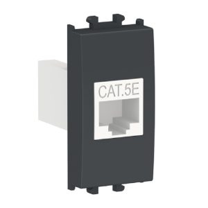 RJ45 Socket Outlet – Cat5e – Turkish – Black