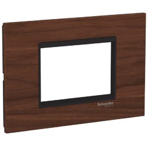 Wood Cover Frame (3 modules) – Turkish – Walnut/Black