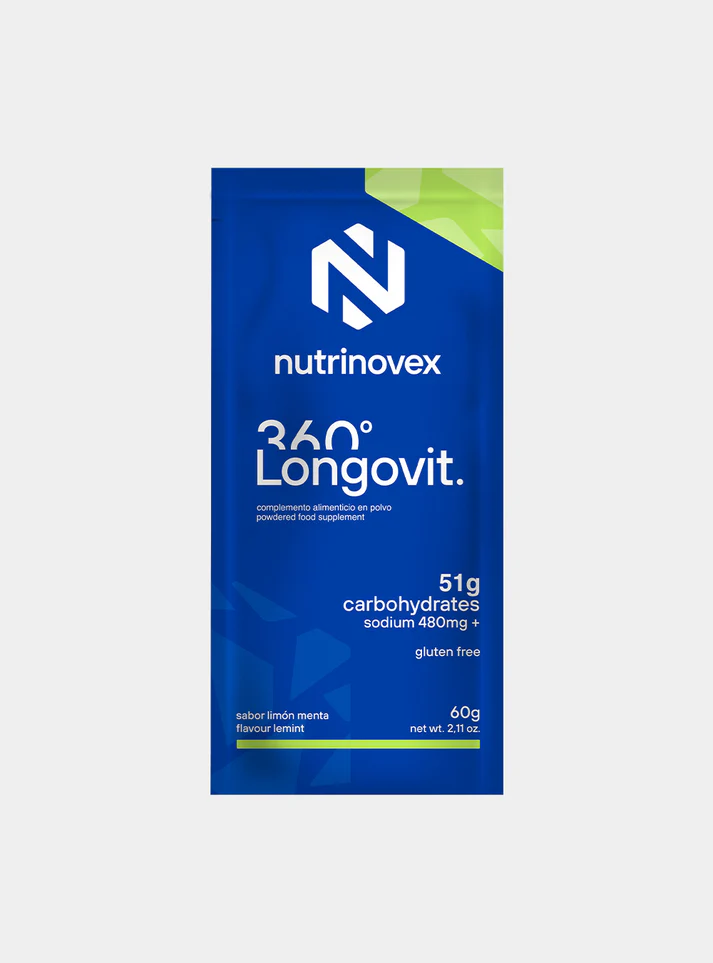 LONGOVIT 360 DRINK 60g MONODOSIS BEBIDA ISOTONICA NUTRINOVEX - Imagen 3