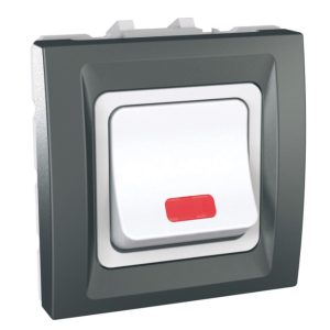 Rocker Switch – 1-Way – 32A – 250VAC – with Indication Lamp – Graphite