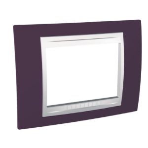 Cover Frame (3 modules) – Garnet/White
