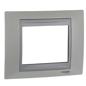 Metal Cover Frame (3 modules) – Top White/Aluminium