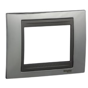 Metal Cover Frame (3 modules) – Bright Chrome/Graphite