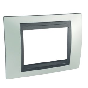 Metal Cover Frame (3 modules) – Fluorescent Green/Graphite