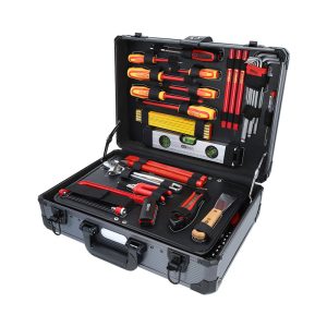 Maletín de herramientas de electricista 1/4″+1/2″ 128 piezas