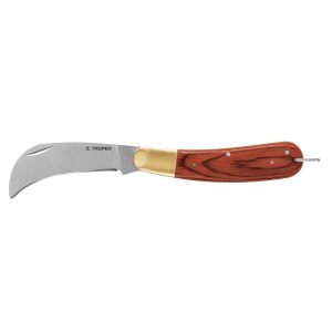 Cuchillo abatible 8″ para electricista mango madera, Truper NEL-8 18539