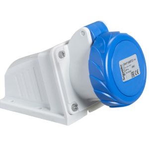 Wall Mounted Angle Industrial Socket with Wander Plug – 2P+N – 16A – 250V – IP67