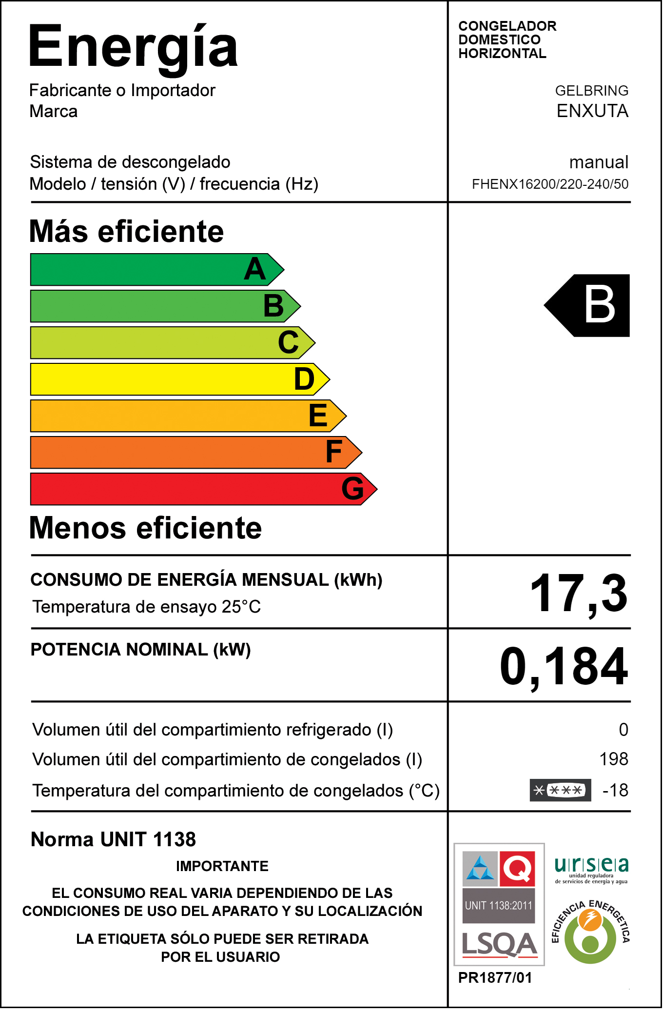 FREEZER HORIZONTAL ENXUTA 198 LTS FHENX16200 - Imagen 5
