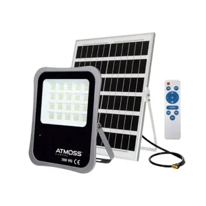 PROYECTOR SOLAR CON PANEL EXTERNO 545 LM CON MANDO IP65 5000K PRY-122 ATMOSS