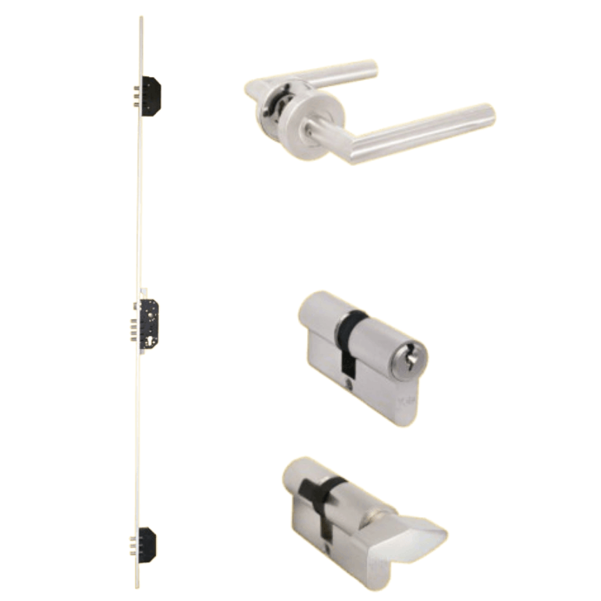 Kit de Embutir de 3 Puntos + Manija Milán Yale 11445