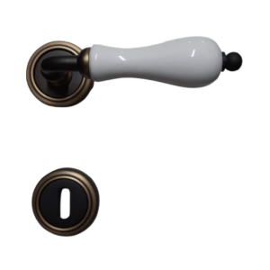 Tirador de puerta Perugia porcelana blanca Frosio Bortolo YALE 11646