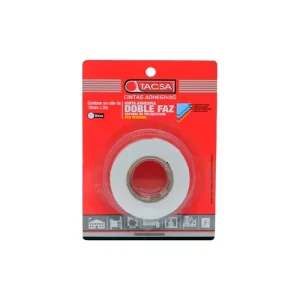 Cinta Doble Faz 18Mm X 2Mts Blanca Tacsa