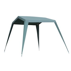 Outsunny Carpa Desmontable Carpa Pabellón de Jardín de Tubo de Acero Carpa Plegable para Camping 330x240x215 cm Pérgola de Color Verde