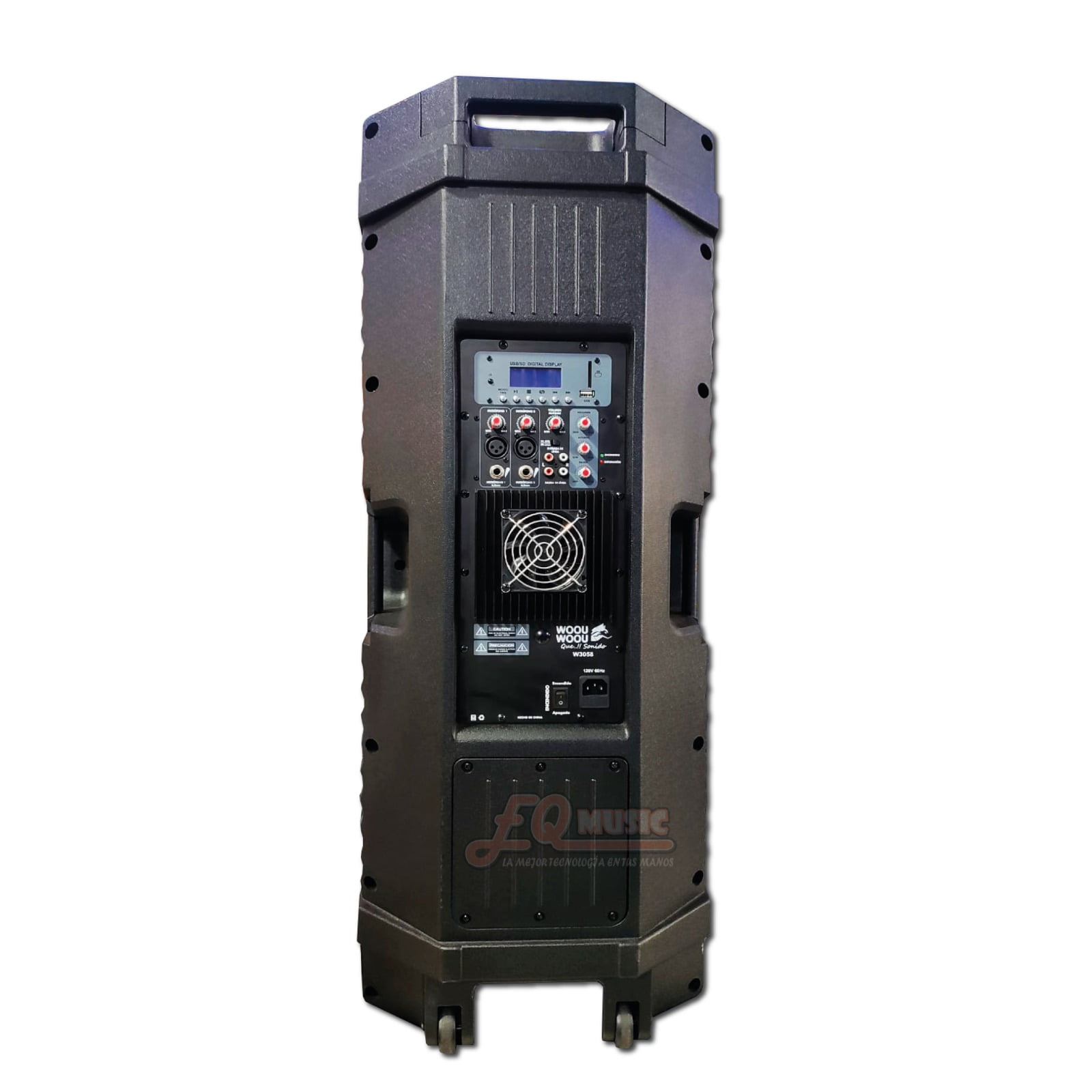 Caja Amplificada Doble Parlante 15″ 250.000w – Woou W3058 LED - Imagen 3