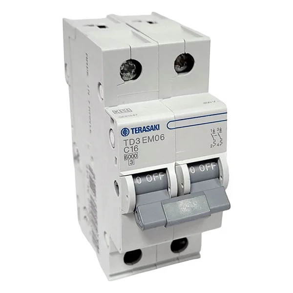 INTERRUPTOR AUTOMATICO TD3 EM06 2P 6A 6kA C 2M 104800 TERASAKI