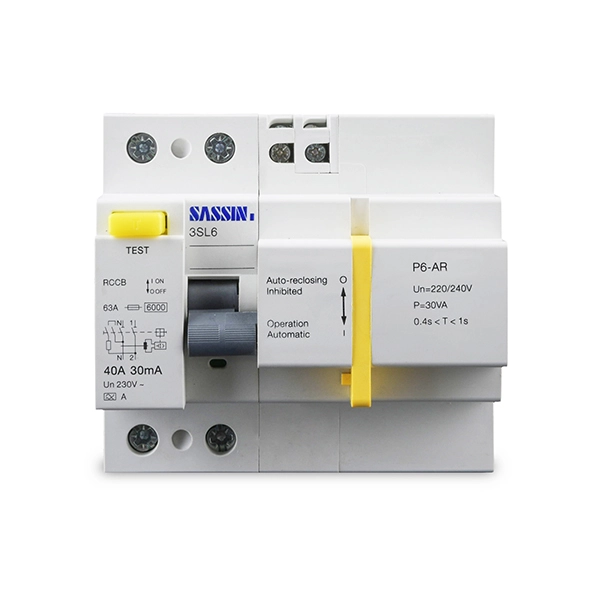 INTERRUPTOR DIFERENCIAL REARMABLE AUTOMÁTICO 2P 40A 30MA AR-L62A40/030 SASSIN ELECTRIC