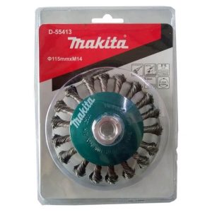 Cepillo de rueda trenzada concava 4-1/2″ xM14 0.5mm Makita D-55413