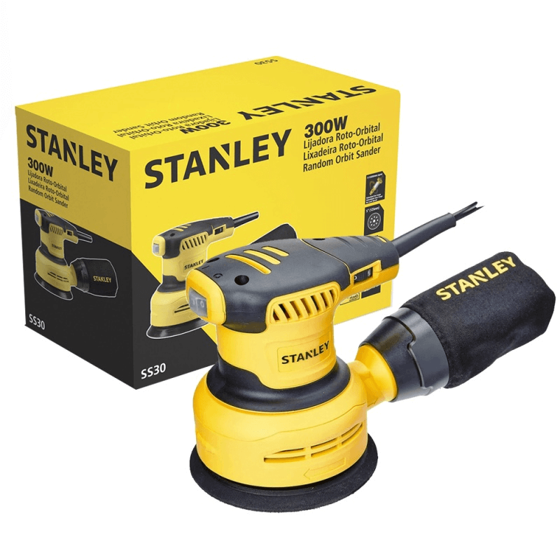 Lijadora Excéntrica 5″ 300W 13000 rpm Stanley SS30-B2