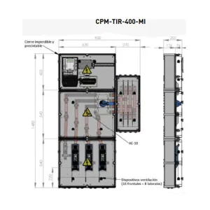 CPM-TIR-400-MI TRIFÁSICA CON MEDIDA INDIRECTA (100 < P ≤250 kW) 1485x900x202 INTERIOR NICHO