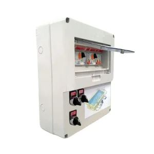 CUADRO ELÉCTRICO PISCINA CON BOMBA FILTRACIÓN 1,5 CV 230VAC CON 2 FOCOS LED 300W