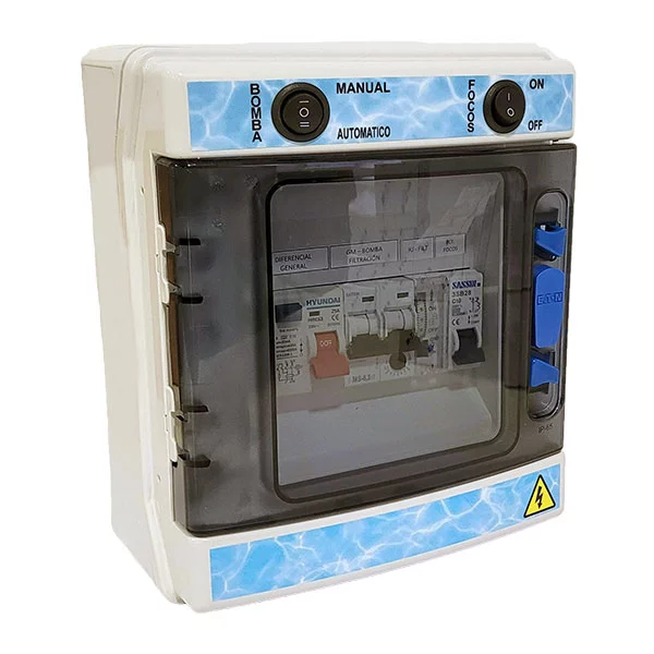 CUADRO ELÉCTRICO PISCINA 0,75-1CV CON 1 TRANSFORMADOR 20VA