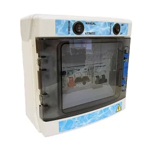 CUADRO ELÉCTRICO PISCINA CON BOMBA FILTRACIÓN 0,75-1 CV 230VAC CON 2 FOCOS LED 20W