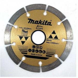 Disco Diamantado Segmentado Liso Concreto 4.5″ x 22.33mm. Seco S/Anillo Makita D-71015