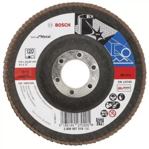 Disco Flap Best for Metal 4.5″ Grano 120 Curvo BOSCH 2608.607.319-000