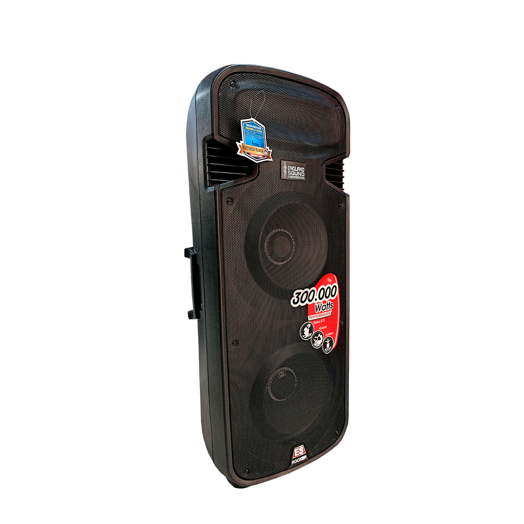 Caja Amplificada Doble Parlante 300.000W – England Sound ES-6GAB-ROCKER-215LED - Imagen 2