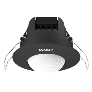 DETECTOR DE MOVIMIENTO 360º EMPOTRABLE EN TECHO NEGRO DM TEC 03N DINUY