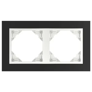 MARCO DOBLE MECANISMO NEGRO MATE/HIELO 90920 TPG EFAPEL