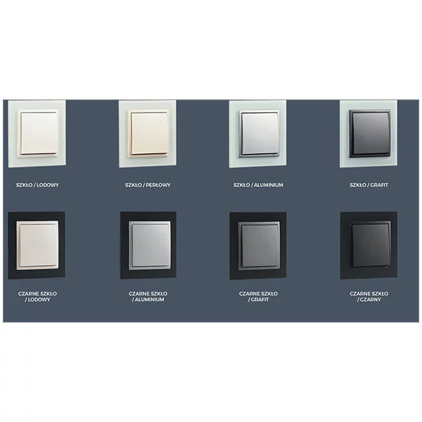 MARCO SIMPLE MECANISMO CRISTAL NEGRO/GRIS 90910 TES EFAPEL - Imagen 2