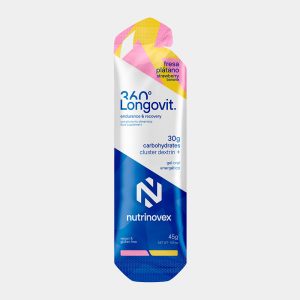 LONGOVIT 360 GEL 45g (30g Carbohidratos) FRESA / PLATANO GEL ENERGETICO NUTRINOVEX