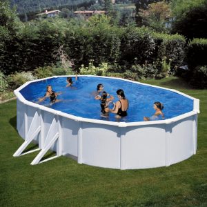 Piscina desmontable de acero blanco BORA BORA – 610X375X120