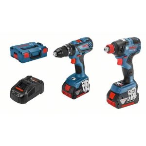 Kit Pistola de impacto a batería GDX 18V-200 C+ Taladro GSB 18V-28+ Cargador rápido GAL 1880 CV+ 2 baterías GBA 18V 5.0Ah+ L-BOXX