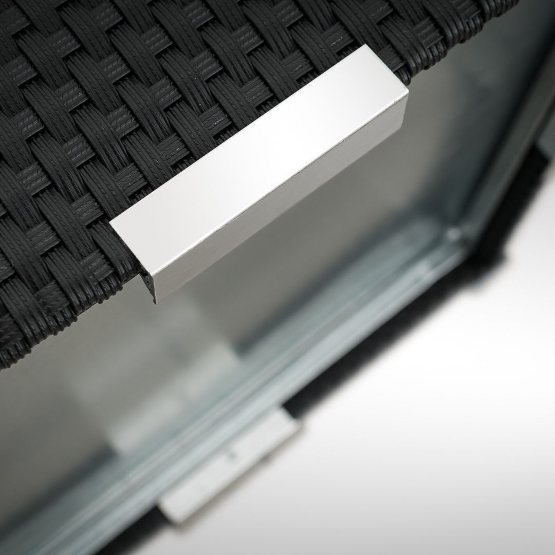 Jardinera Ratán con Marco de Aluminio (Gris) 46x46x46 - Imagen 4