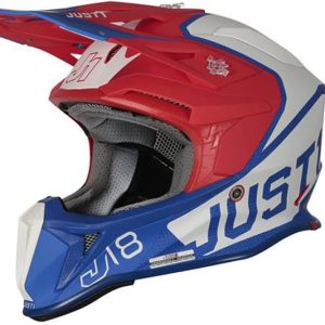 CASCO MOTOCROSS JUST1 J18 VERTIGO BLUE WHITE RED