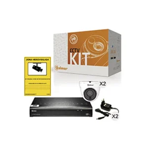 KIT BASICO KIT-2DHVR1P CON DVR Y DOS DOMO PIR GOLMAR