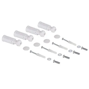 KIT SOPORTES TOALLEROS 4UDS BLANCO TOA0004201V00 EV CONFORT