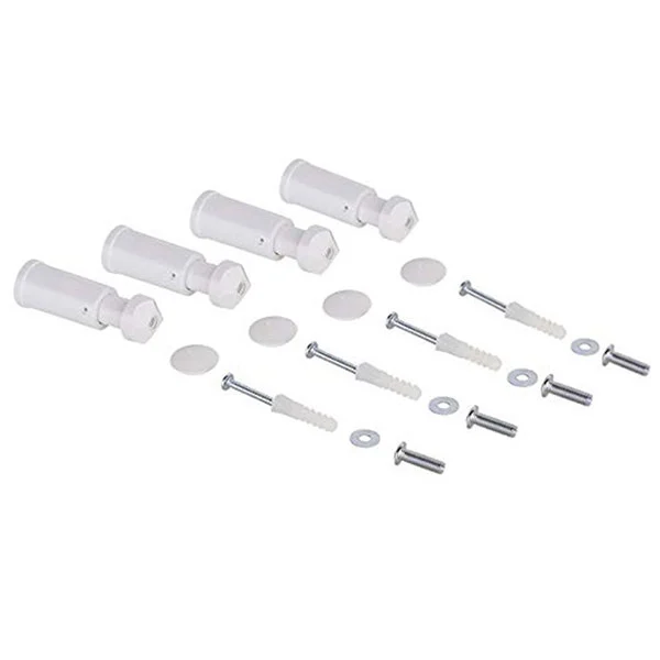 KIT SOPORTES TOALLEROS 4UDS BLANCO TOA0004201V00 EV CONFORT