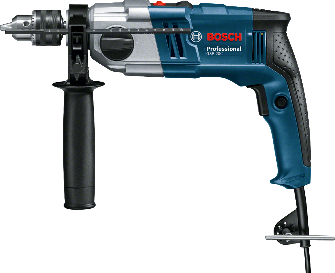 TALADRO PERCUTOR GSB 20-2 RE 800W – BOSCH + MALETIN PLÁSTICO - Imagen 2