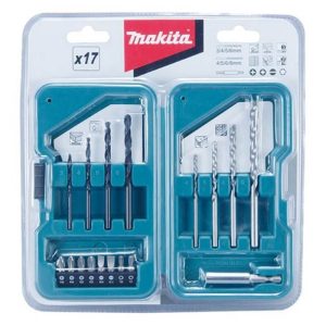 Maleta accesorios brocas + puntas de atornillar – 17 PC Makita D-40216