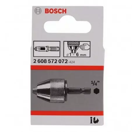 Mandril VAST 1/4 CAP 6mm para Atornillador de Impacto BOSCH 2608.572.072-000 - Imagen 2