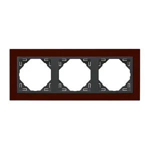 MARCO TRIPLE MECANISMO ROJO INTENSO/GRIS 90930 TBS EFAPEL