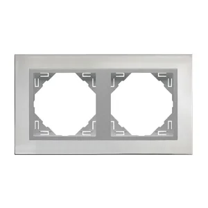 MARCO DOBLE MECANISMO EFAPEL 90920 TIA INOX/ALUMINIO